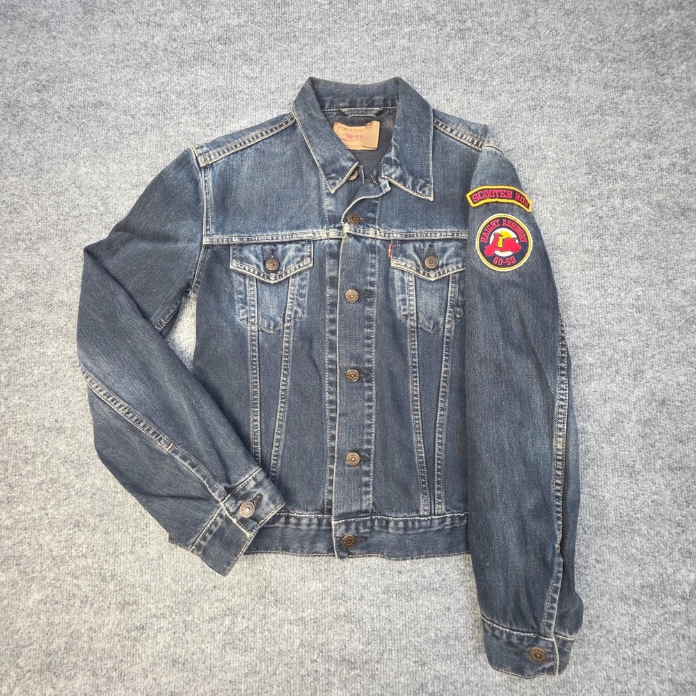 Vintage Levi's KIDS GIRLS Jacket Medium Patchwork 90's